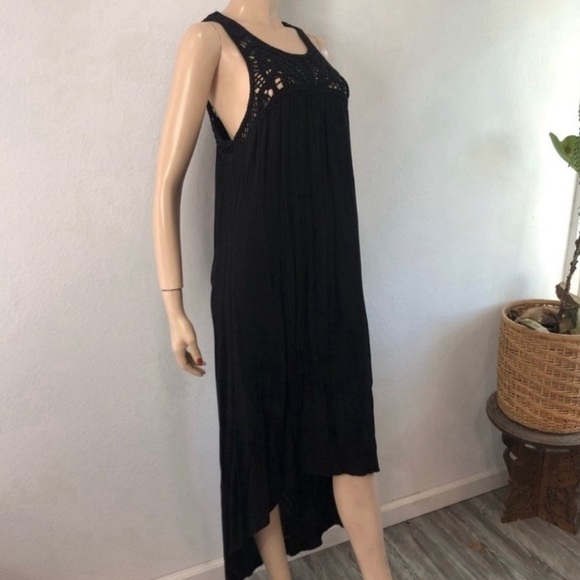 NM Neiman Marcus embroidery boho high low cut midi dress - Picture 1 of 14